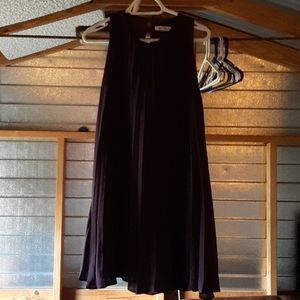 BB Dakota Eggplant pleated mini dress